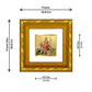 Diviniti Durga Gold Plated Wall Photo Frame, Table Decor| DG Frame 103 Size 1A and 24K Gold Plated Foil (10.8 CM X 10.8 CM)