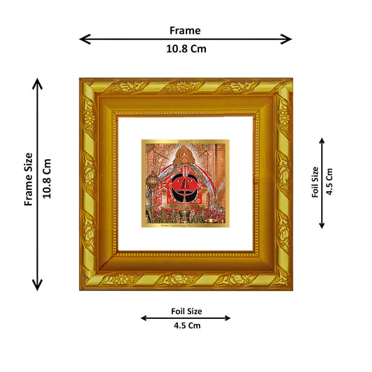 DIVINITI 24K Gold Plated Salasar Balaji Photo Frame For Living Room, Puja Room, Gift (10.8 X 10.8 CM)