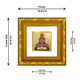 DIVINITI 24K Gold Plated Mahavira Photo Frame For Home Decor Showpiece, Prayer, Gift (10.8 X 10.8 CM)