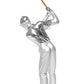 Diviniti Golf Trophy Idol for Events, Tournaments, Championship| 999 Silver Plated Sculpture of Man Golfer| Idol for Winner, Champions and Award Decorations| Trophy For Golf (9.2 X 9 X 26.5 CM)