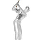 Diviniti Golf Trophy Idol for Events, Tournaments, Championship| 999 Silver Plated Sculpture of Man Golfer| Idol for Winner, Champions and Award Decorations| Trophy For Golf (9.2 X 9 X 26.5 CM)