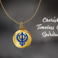 Diviniti 24K Double sided Gold Plated Pendant  KHANDA SAHIB & EK OMKAR|22 MM Flip Coin (1 PCS)