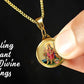 Diviniti 24K Double sided Gold Plated Pendant Durga & Mata Ka Darbar |22 MM Flip Coin (1 PCS)