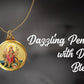 Diviniti 24K Double sided Gold Plated Pendant Durga & Yantra|22 MM Flip Coin (1 PCS)