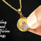 Diviniti 24K Double sided Gold Plated Pendant  SAI BABA & OM|22 MM Flip Coin (1 PCS)