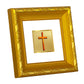 DIVINITI 24K Gold Plated Holy Cross Photo Frame For Home Decor, Divine Gift, Prayer (10.8 X 10.8 CM)