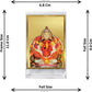 Diviniti 24K Gold Plated Siddhivinayak Frame For Car Dashboard, Home Decor, Puja, Gift (11 x 6.8 CM)