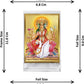 Diviniti 24K Gold Plated Gayatri Mata Frame For Car Dashboard, Home Decor, Puja, Gift (11 x 6.8 CM)