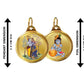 Diviniti 24K Double sided Gold Plated Pendant  RADHA KRISHNA & BALGOPAL|28 MM Flip Coin (1 PCS)