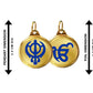 Diviniti 24K Double sided Gold Plated Pendant KHANDA SAHIB & EK ONKAR|28 MM Flip Coin (1 PCS)