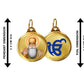 Diviniti 24K Double sided Gold Plated Pendant Gurunanak & Ekomkar|22 MM Flip Coin (1 PCS)