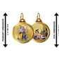 Diviniti 24K Double sided Gold Plated Pendant  RADHA KRISHNA & LADDU GOPAL|28 MM Flip Coin (1 PCS)