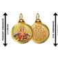 Diviniti 24K Double sided Gold Plated Pendant Ganesha & Yantra|22 MM Flip Coin (1 PCS)