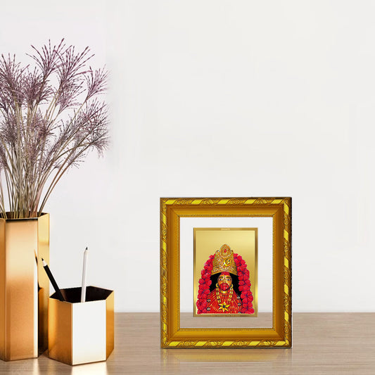 DIVINITI 24K Gold Plated Maa Tara Photo Frame For Home Decor Showpiece, TableTop (15.0 X 13.0 CM)