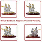 DIVINITI 999 Silver Plated Radha Krishna Idol For Car Dashboard, Home Decoration, Puja, Gift (6 X 8.5 CM)