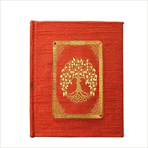 DIVINITI 24K Gold Plated Tree of Life Notebook | Religious Diary Hardcover 17 x 13.5 cm | Journal Diary for Work, Travel, College |A Journal to Inspire and Empower Your Life| 100 Pages Red Color