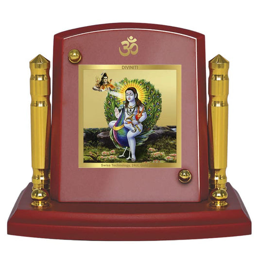 Diviniti 24K Gold Plated Baba Balak Nath For Car Dashboard, Home Decor, Puja & Gift (7 x 9 CM)