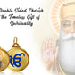 Diviniti 24K Double sided Gold Plated Pendant Gurunanak & Ekomkar|22 MM Flip Coin (1 PCS)