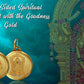 Diviniti 24K Double sided Gold Plated Pendant  Padmawati & Balaji|28 MM Flip Coin (1 PCS)