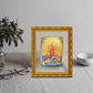 DIVINITI 24K Gold Plated Lakshmi Ganesha Saraswati Wall Photo Frame For Home Decor, Gift (21.5 X 17.5 CM)