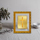 DIVINITI 24K Gold Plated Holy Cross Photo Frame For Home Wall Decor, Exclusive Gift (21.5 X 17.5 CM)