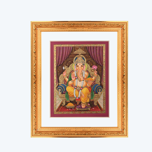 Handmade Ganesha Holding Ladoo| Wall Decoration Painting with Divine Illustration| Stunning & Durable Wall Art| A Perfect Gift Option For Special Occasions|