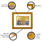 DIVINITI 24K Gold Plated Golden Temple Photo Frame For Home Decor, Tabletop, Gift (21.5 X 17.5 CM)