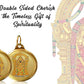 Diviniti 24K Double sided Gold Plated Pendant  Padmawati & Balaji|28 MM Flip Coin (1 PCS)