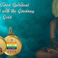 Diviniti 24K Double sided Gold Plated Pendant Mahavir & Namokar Mantra|22 MM Flip Coin (1 PCS)