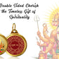 Diviniti 24K Double sided Gold Plated Pendant Panchmukhi  Hanuman & Yantra|28 MM Flip Coin (1 PCS)