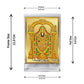 Diviniti 24K Gold Plated Tirupati Balaji Frame For Car Dashboard, Home Decor, Table Top, Puja, Gift (11 x 6.8 CM)