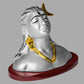 DIVINITI 999 Silver Plated Adiyogi Idol For Home Decor, Car Dashboard, Table, Housewarming (6.5 X 8.5 CM)