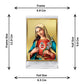 Diviniti 24K Gold Plated Mother Mary Frame For Car Dashboard, Home Decor, Festival Gift (11 x 6.8 CM)