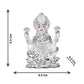 DIVINITI 999 Silver Plated Laxmi Ganesha Idol For Home Decor, Worship, Festival Gift (9.5 X 6.5 CM)