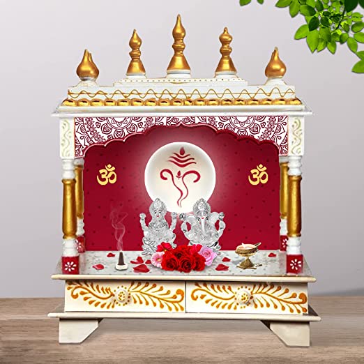 DIVINITI 999 Silver Plated Laxmi Ganesha Idol For Home Decor, Worship, Festival Gift (9.5 X 6.5 CM)