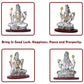 DIVINITI 999 Silver Plated Lord Shiva Idol For Home Decor, Car Dashboard, Festival Gift, Puja (8 X 7 CM)