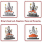 DIVINITI 999 Silver Plated Lord Shiva Idol For Car Dashboard, Living Room, Festival Gift (8 X 7 CM)