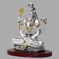 DIVINITI 999 Silver Plated Lord Shiva Idol For Home Decor, Car Dashboard, Festival Gift, Puja (8 X 7 CM)