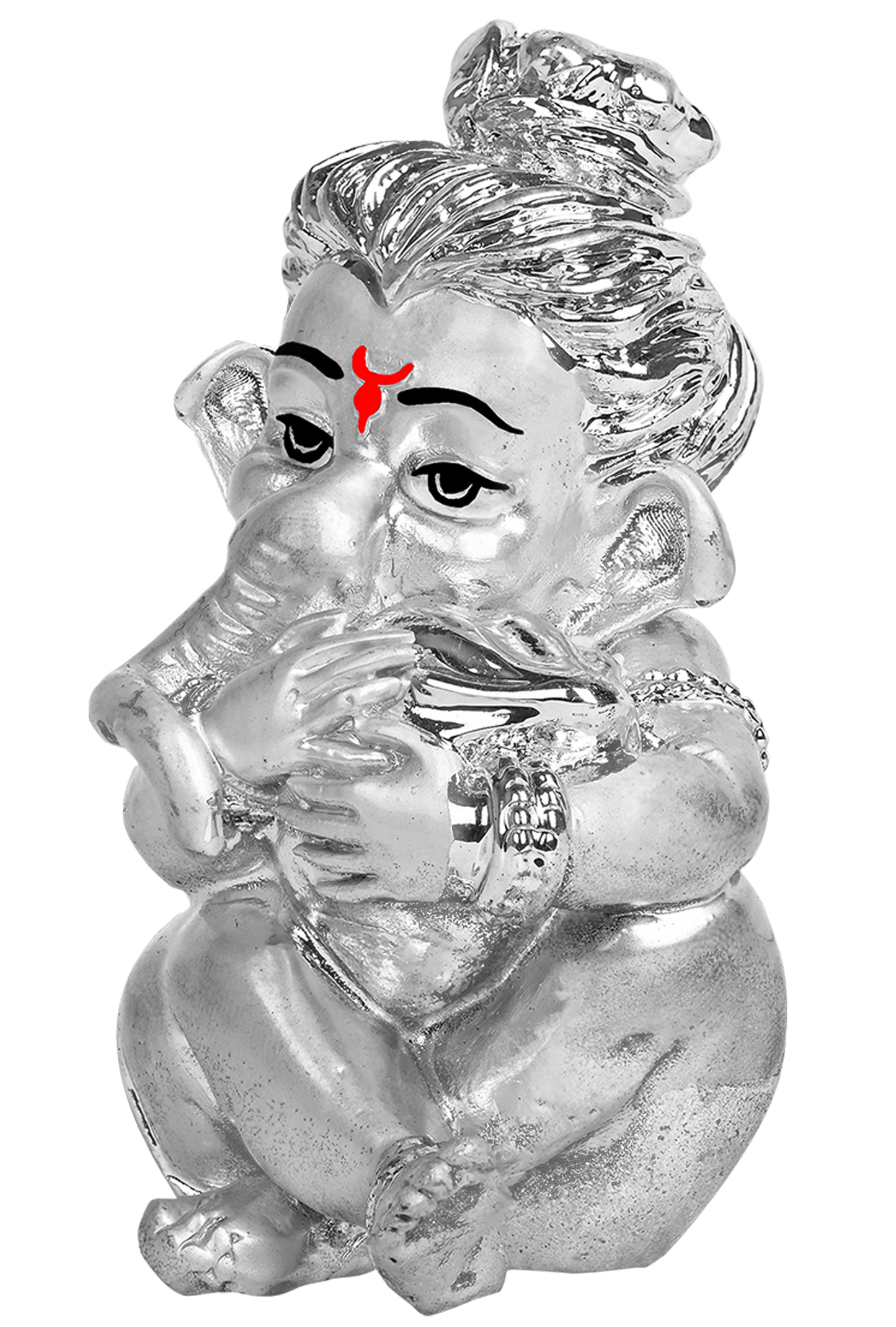 Diviniti Bal Ganesha Idol for Home Decor| 999 Silver Plated Sculpture of Bal Ganesha| Idol for Home, Office, Temple & Table Decoration| Religious Idol For Prayer, Gift