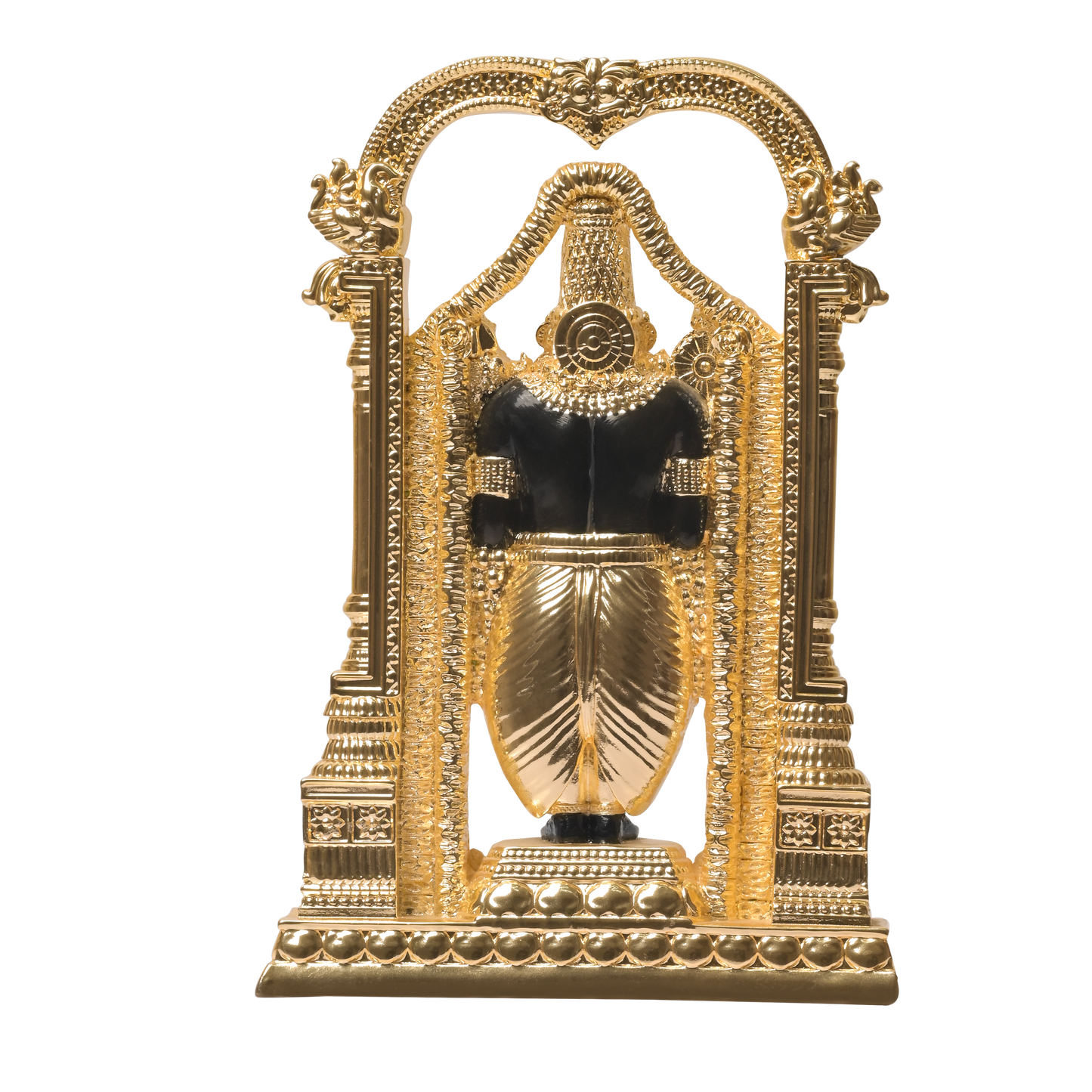 Diviniti Tirupati Balaji Idol for Home Decor| 24K Gold Plated Sculpture of Tirupati Balaji for Home, Office, Temple and Table Decoration| Religious Idol For Pooja, Gift