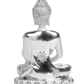 Diviniti Buddha in Mediation Idol for Home Decor| 999 Silver Plated Sculpture of Buddha in Meditation | Idol for Home, Office, Temple, and Table Decoration| Religious Idol For Pooja, Gift