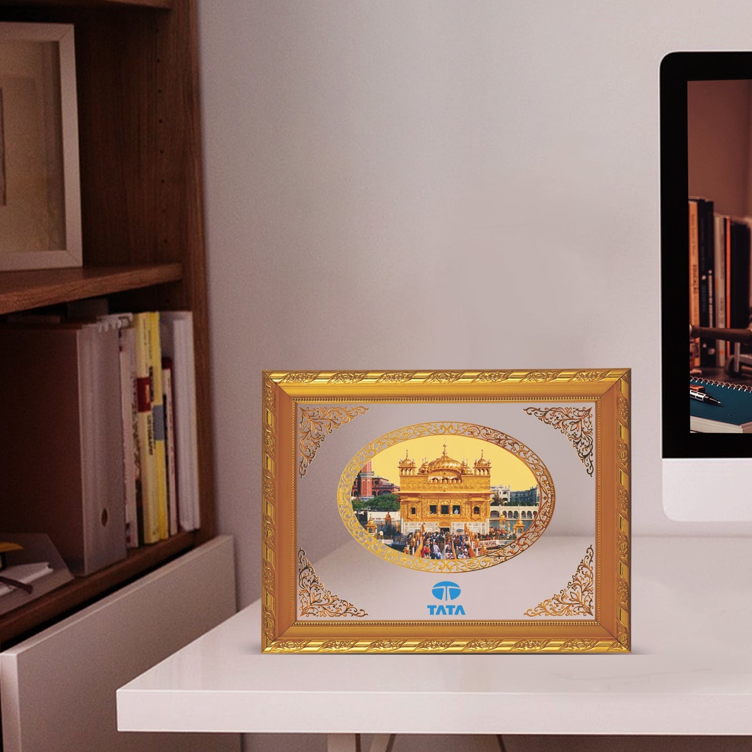 Buy 24K Gold Plated Swarn Mandir Photo Frame 