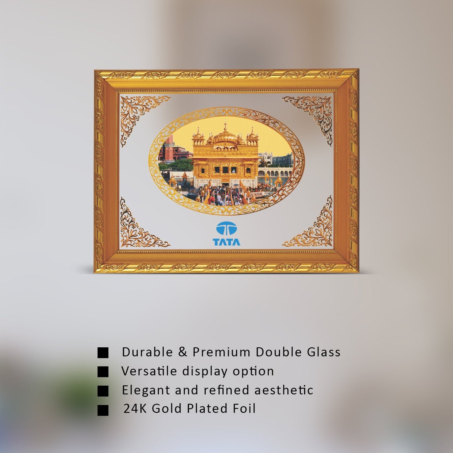 Buy 24K Gold Plated Swarn Mandir Photo Frame 