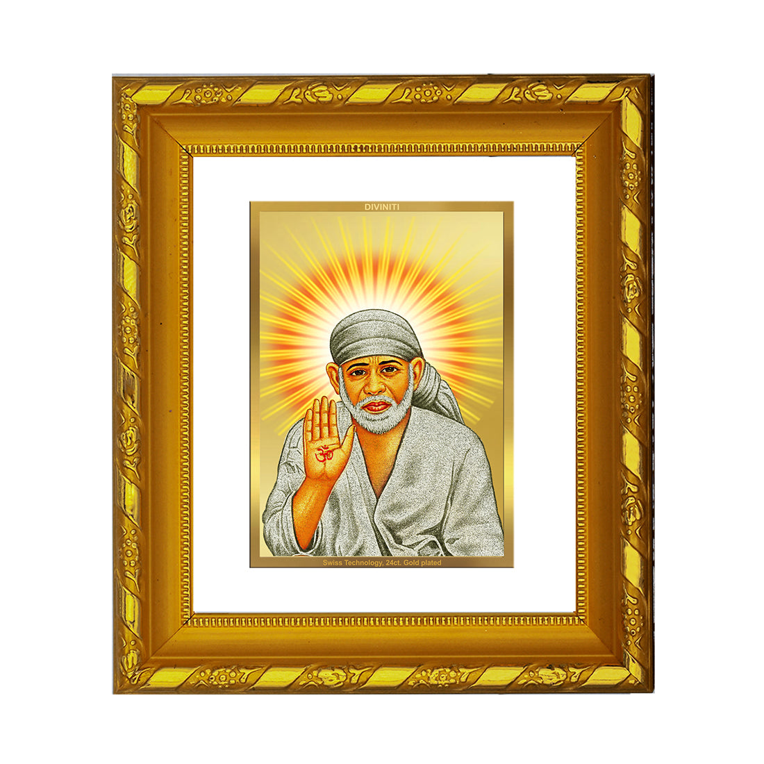 Buy DIVINITI 24K Gold Plated Sai Baba Photo Frame