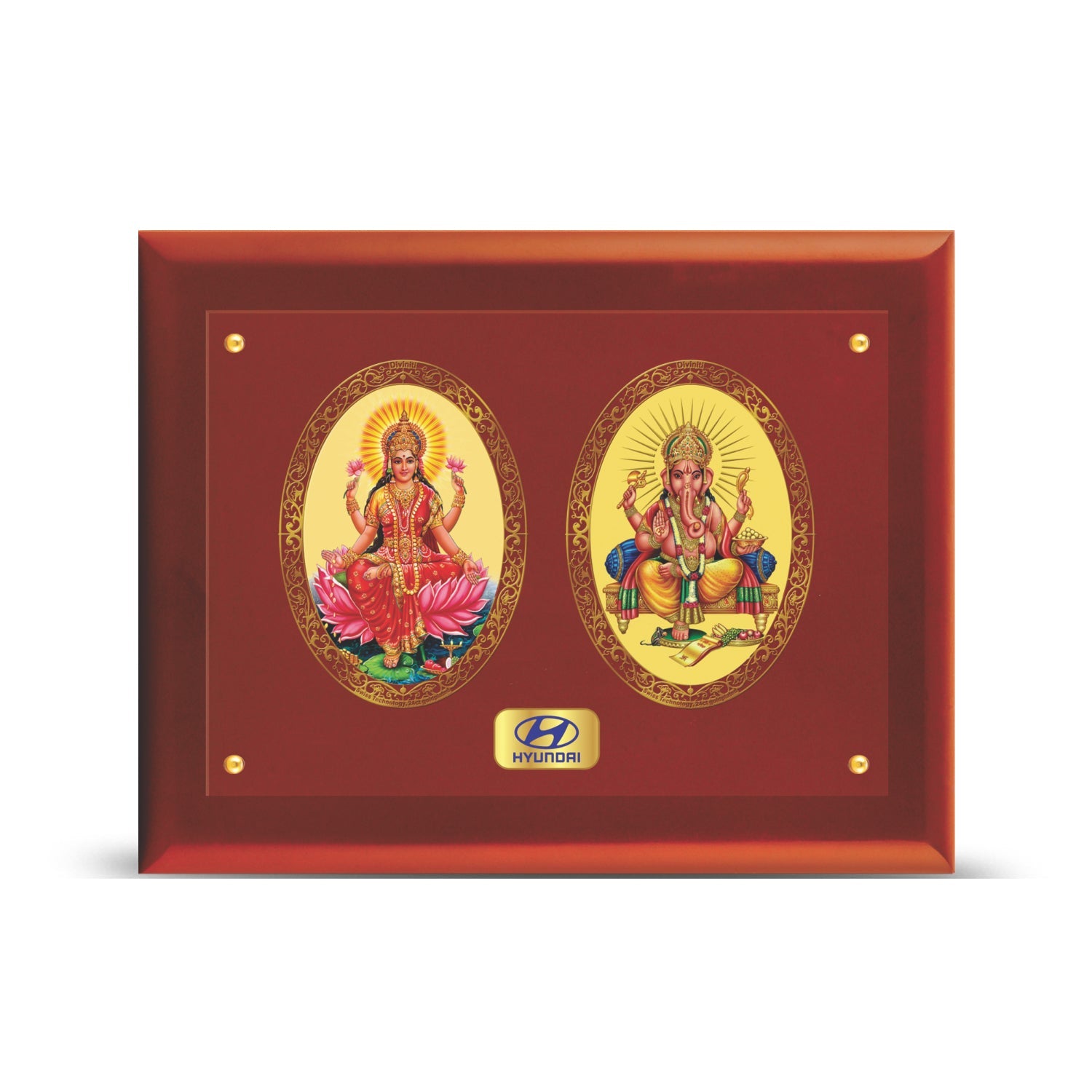 Buy Gold Plated Laxmi Ganesha Photo Frame