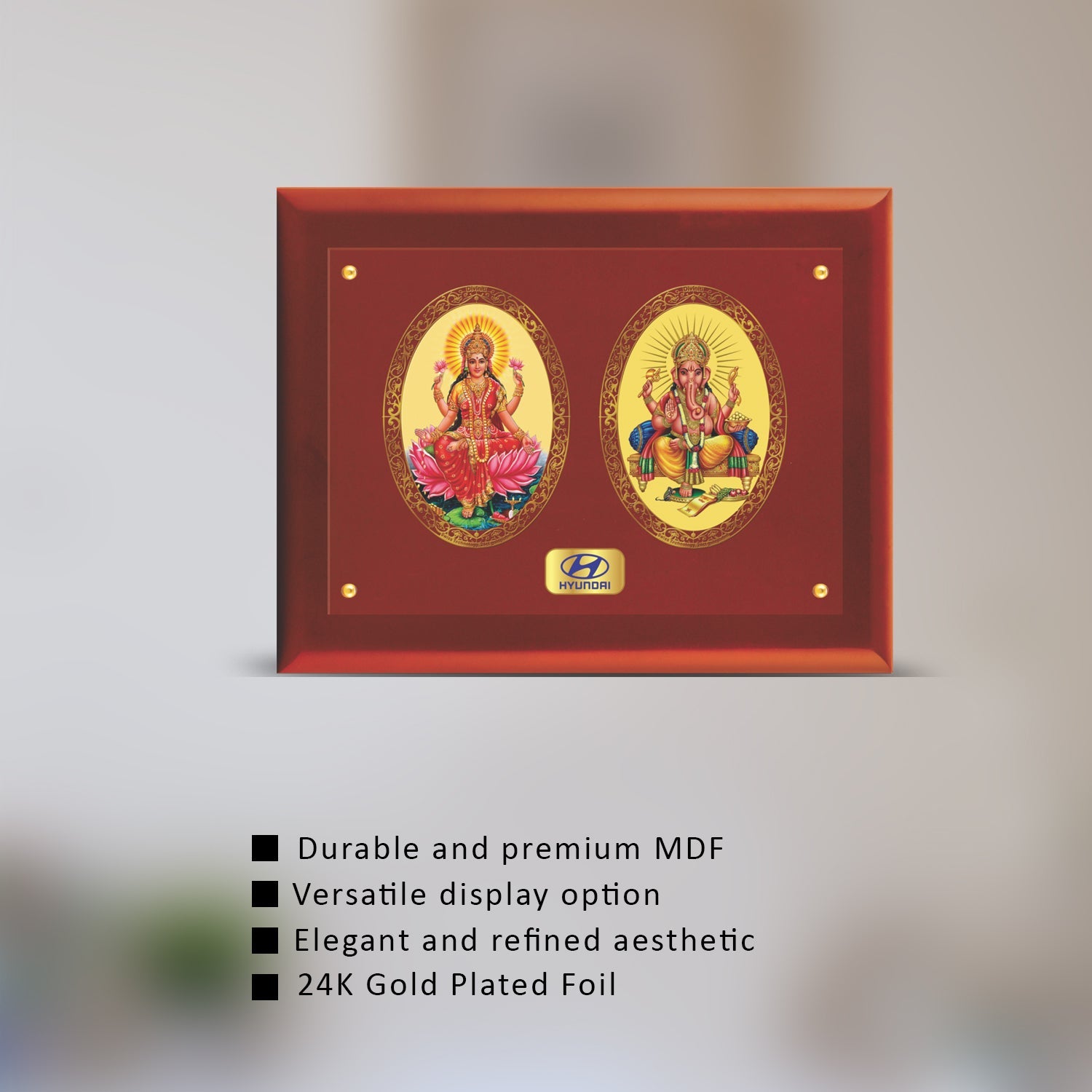 Buy Gold Plated Laxmi Ganesha Photo Frame