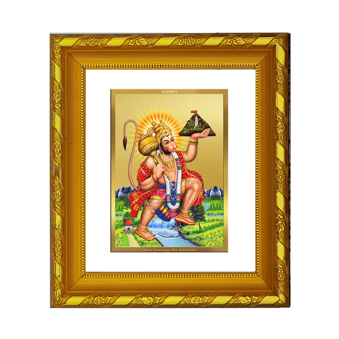 Buy Hanuman Ji Gold Plated Photo Frame | Elegant Decor