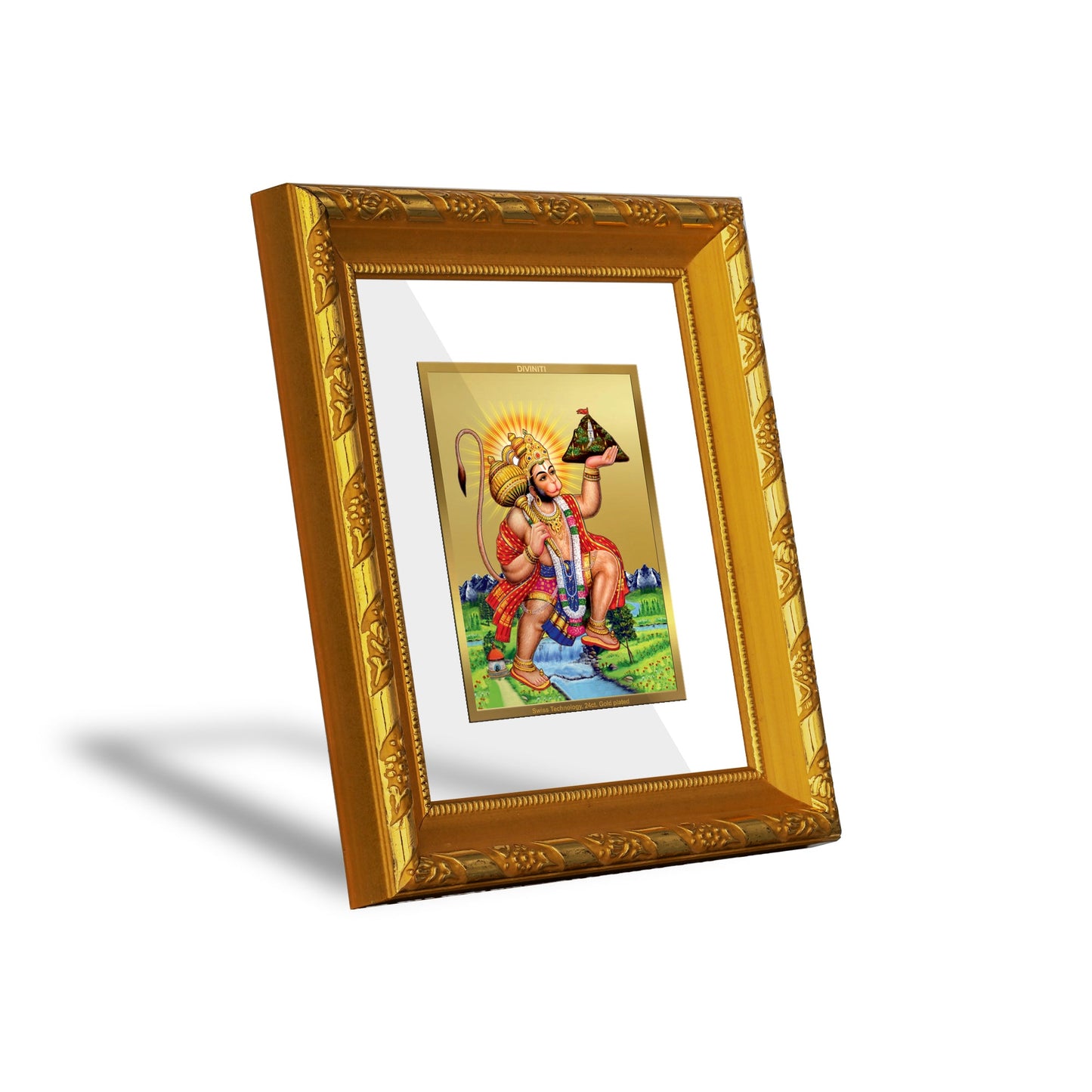 Buy Hanuman Ji Gold Plated Photo Frame | Elegant Decor