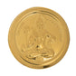 Diviniti Luxurious Gold Coin| Shiva & Trishul Damru 24K Gold Coin | 18mm