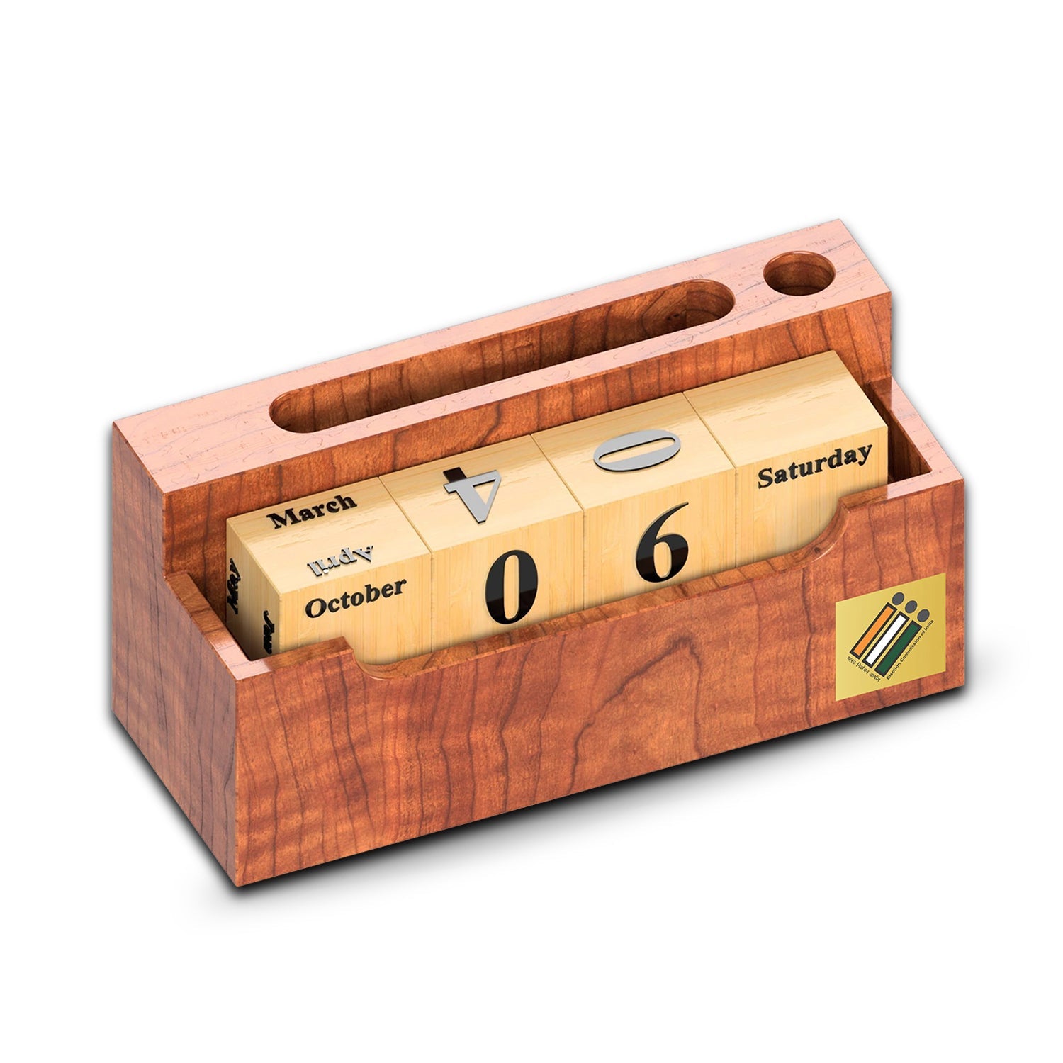 Customized Dice Date Calendar with Pen Holder